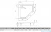 Radaway Doros Pt Compact Stone brodzik pięciokątny 80x80x11,5cm czarny SDRPT8080-05-54S